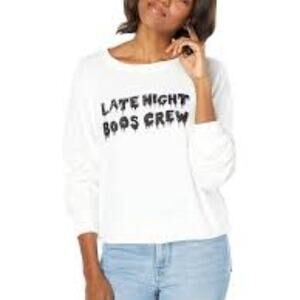 WILDFOX NEW LATE NIGHT BOOS CREW SOFT SWEATSHIRT SIZE MED 1239